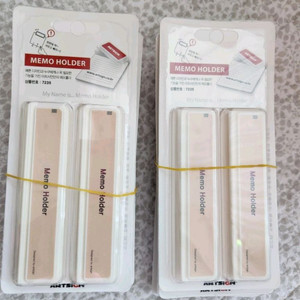(새상품)접착식 메모홀더, 메모클립 집게2p5개