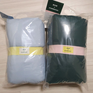 스타벅스 프리퀀시 MSGM 담요 블랭킷 그린+블루 2개 일괄