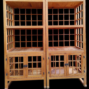 고재 문살 탁자소나무 지장세트 진열장 선반장 이미지