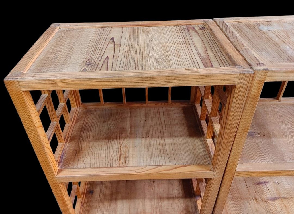 고재 문살 탁자소나무 지장세트 진열장 선반장 이미지