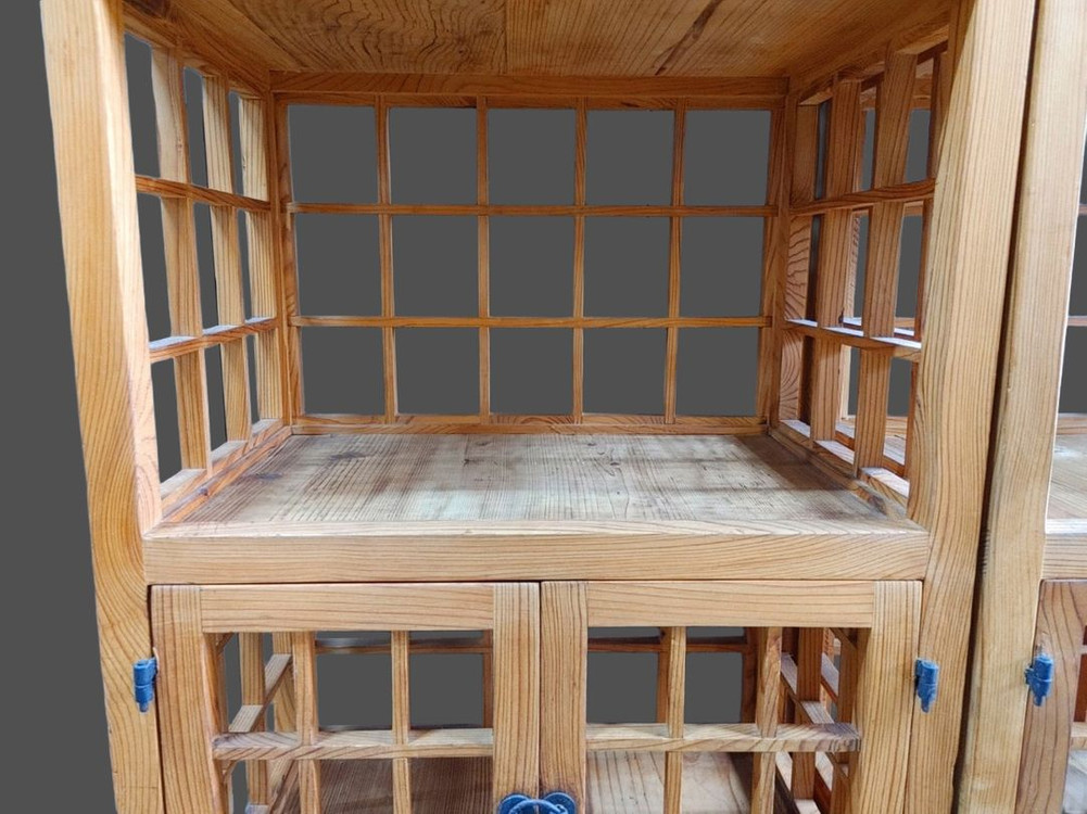 고재 문살 탁자소나무 지장세트 진열장 선반장 이미지