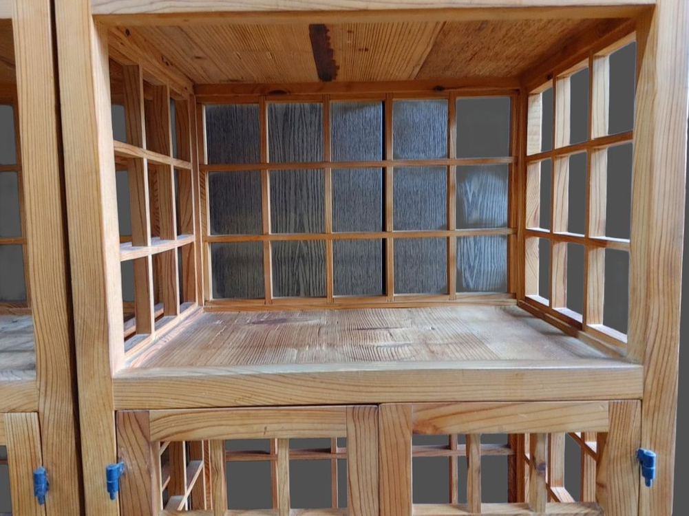 고재 문살 탁자소나무 지장세트 진열장 선반장 이미지