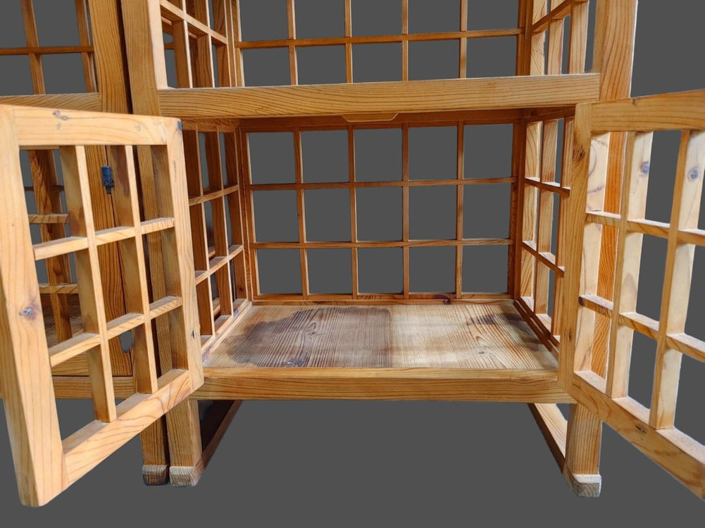 고재 문살 탁자소나무 지장세트 진열장 선반장 이미지