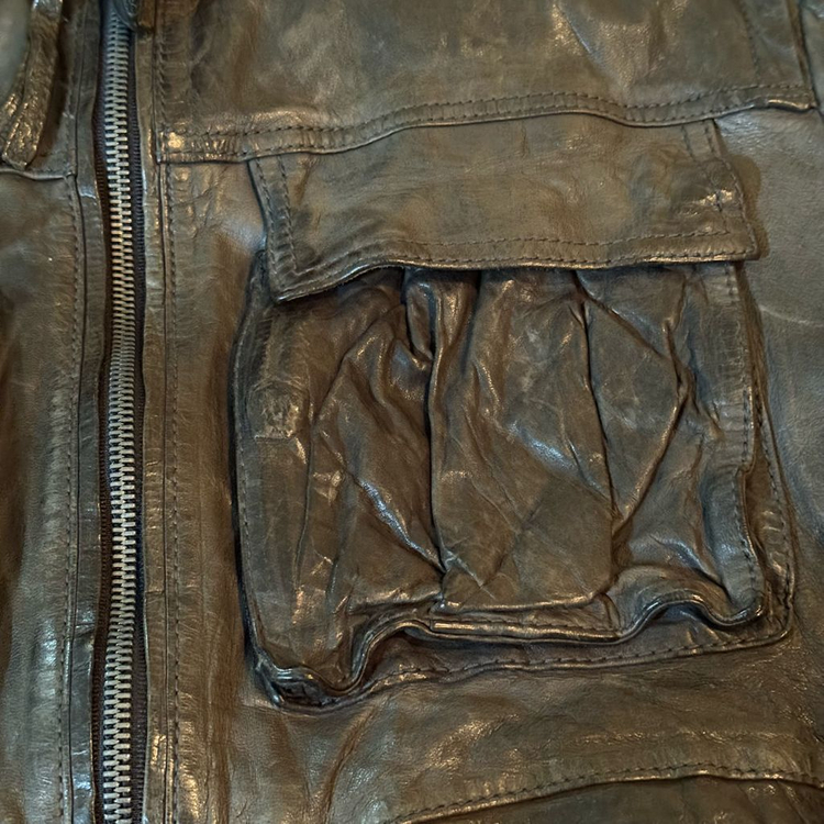 솔리드옴므 11f/w 멀티포켓 바이커 레더자켓 판매합니다.--4