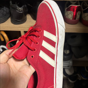 아디다스 니짜 레드 캔버스 빨강 265mm