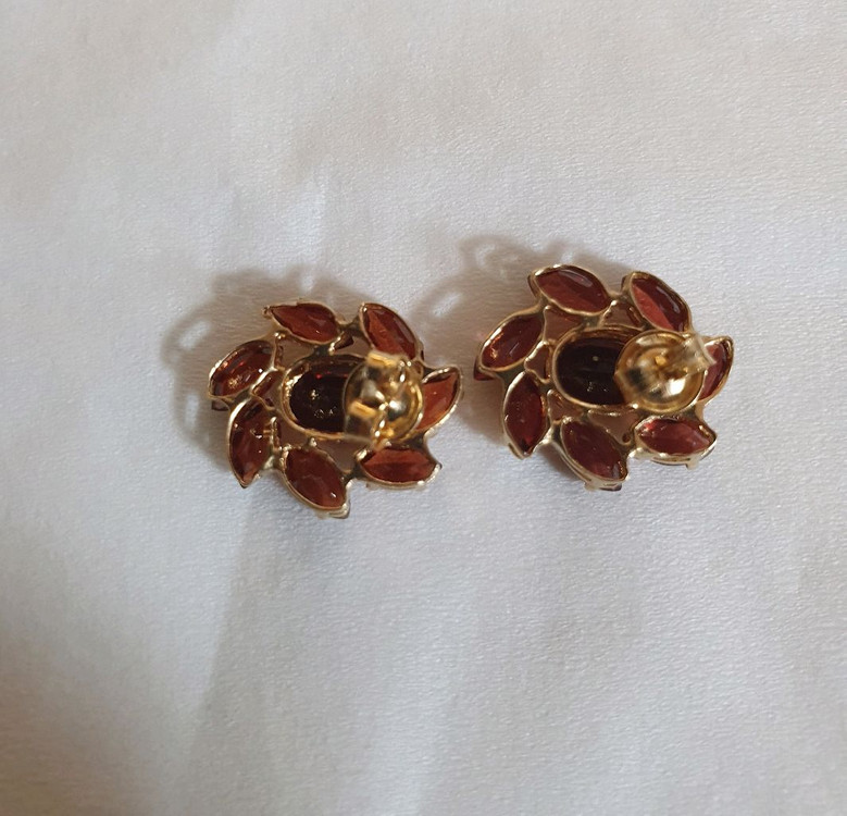 14k 가넷 귀걸이--3