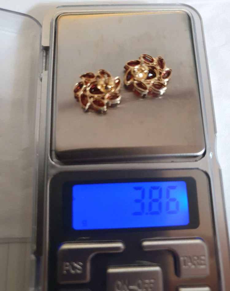 14k 가넷 귀걸이--4