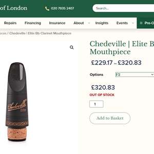 체드빌 엘리트 F2 마우스피스(클라리넷)