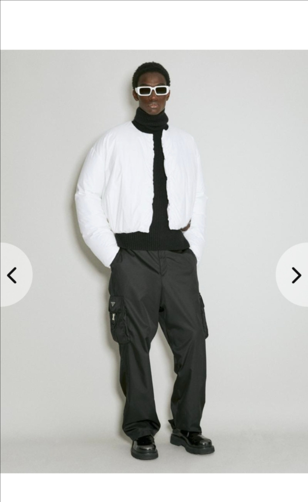 (새상품)프라다 남성 봄버 패딩자켓(M)--1