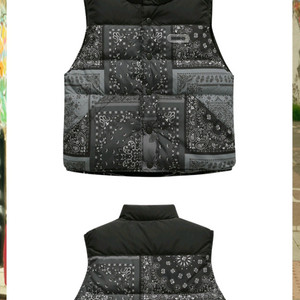히로 페이즐리 리버서블 양면 패딩조끼 130 새상품