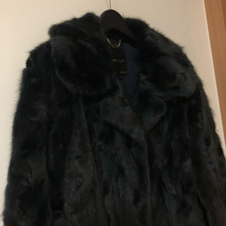 크로커다일 쪽밍크 자켓 점퍼 코트 윤기 좌르르 모피--5