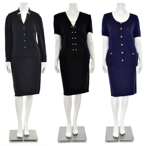 명품 St.john 센존 컬렉션 시그니처 산타나니트 밴딩 스커트