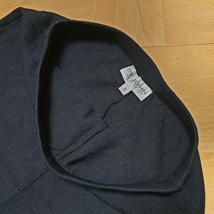 명품 St.john 센존 컬렉션 시그니처 산타나니트 밴딩 스커트--5