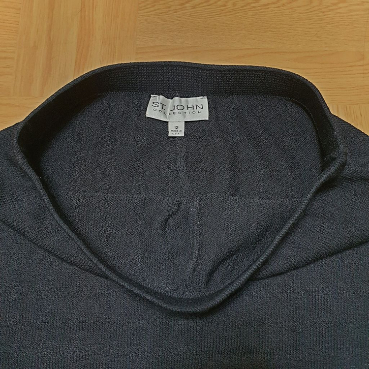 명품 St.john 센존 컬렉션 시그니처 산타나니트 밴딩 스커트--6