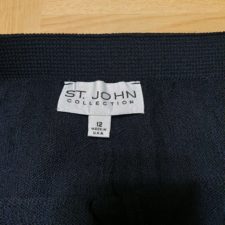 명품 St.john 센존 컬렉션 시그니처 산타나니트 밴딩 스커트--7