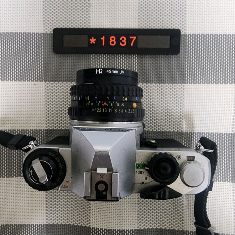 펜탁스 MV 1 실버바디 필름카메라 1대2 단렌즈--1