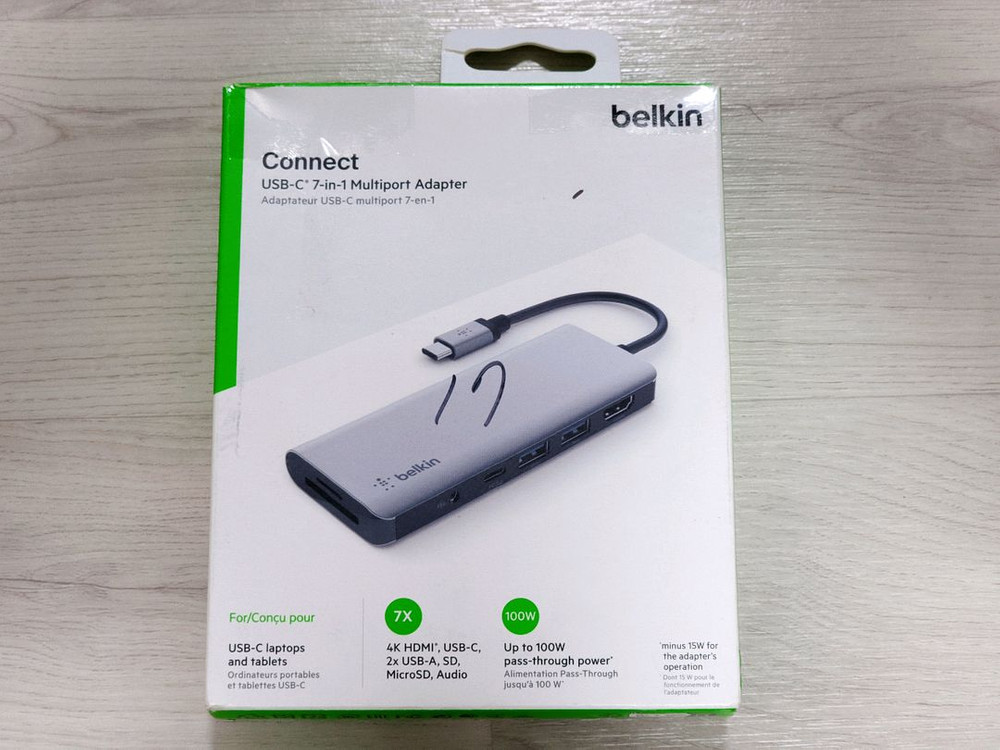벨킨 Connect USB-C 7in1 멀티포트 허브 (c타입 허브)--0