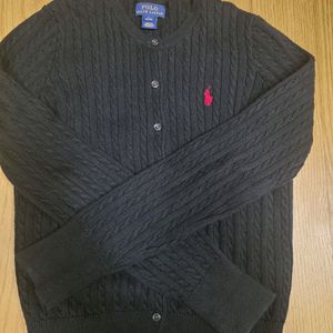 폴로 랄프로렌 가디건 L(12-14). 검정색