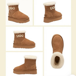 정품/(새상품)호주 어그부츠 천연양모 체스트넛(230)굽4cm