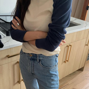 타낫 투톤 레글런 탑 아이보리