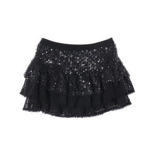 에고이스트 블랙 스팽글 미니 캉캉 티어드스커트 치마