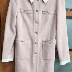 라인 line 모직 원피스 55 핑크리본x