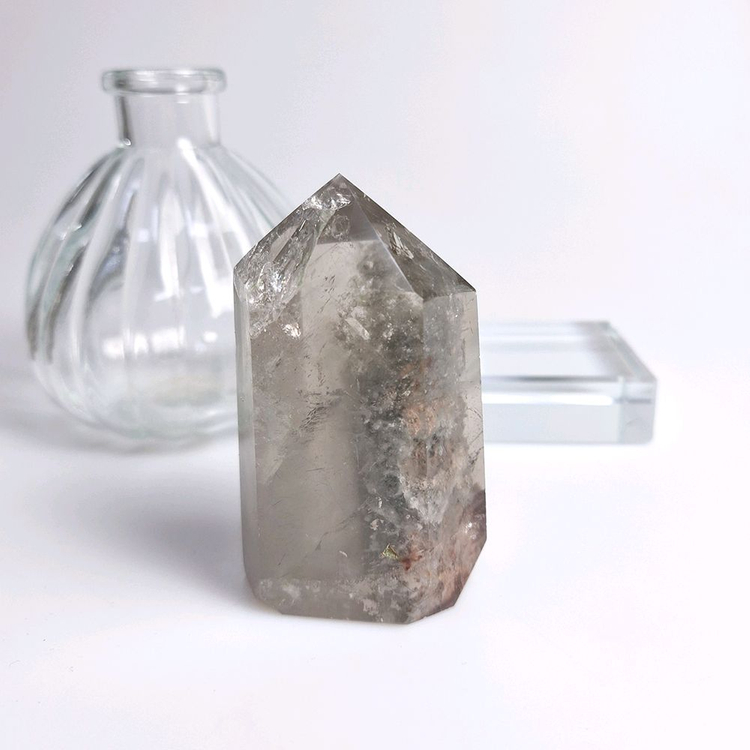 행운의돌 정원 가든쿼츠 포인트수정 크리스탈 172g--1