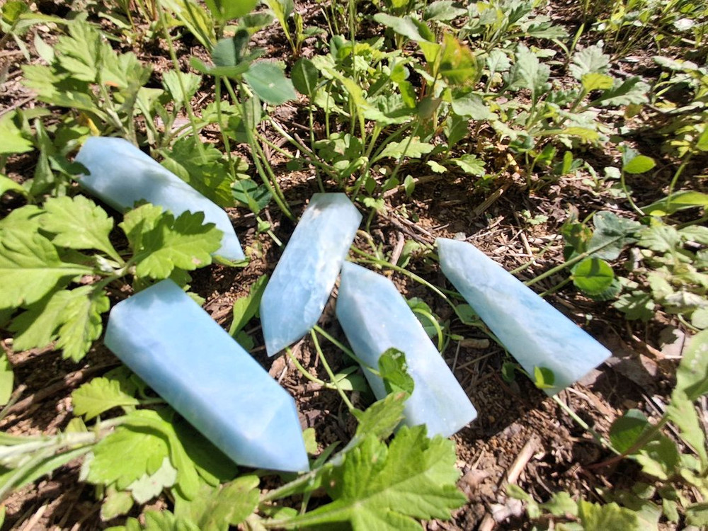 아쿠아마린 크리스탈 포인트수정 인테리어장식품 1pc--1