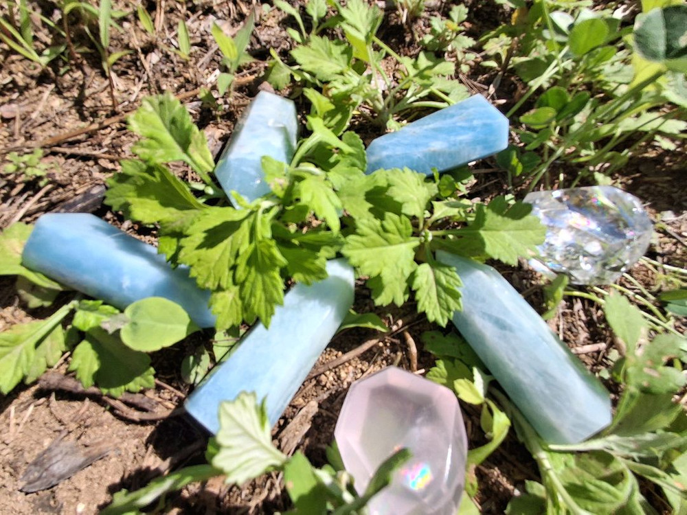 아쿠아마린 크리스탈 포인트수정 인테리어장식품 1pc--4