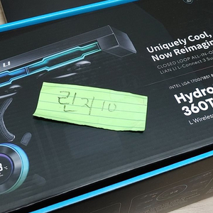 리안리 Hydroshift II LCD-C 360TL (블랙) CPU 수냉 쿨러 풀박스 팝니다 이미지