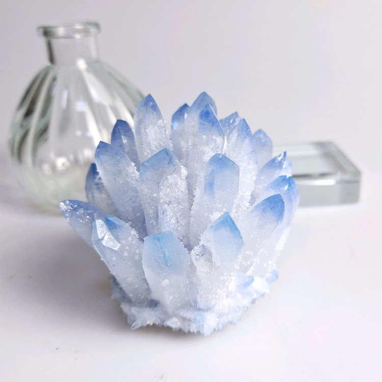 블루 크리스탈 클러스터 352g 인테리어장식품 앤틱소품--2