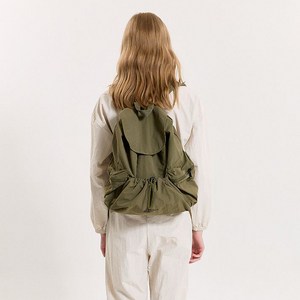 핑크파인애플 백팩 카키 STRINGRUCKSACK_KHAKI BLACK 이미지