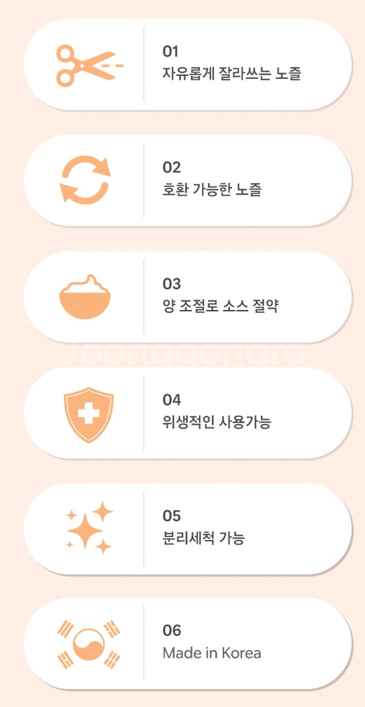 잘라쓰는 실리콘 노즐 소스통 2개--2