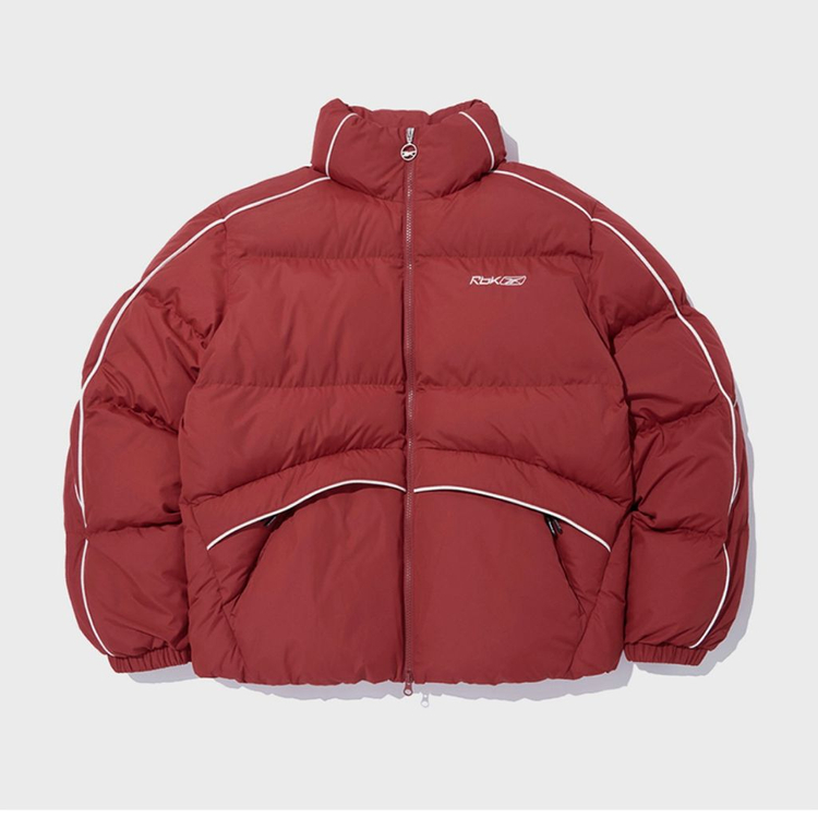 리복 서지수패딩 프리미어 볼패딩 다크레드 S 새상품--2