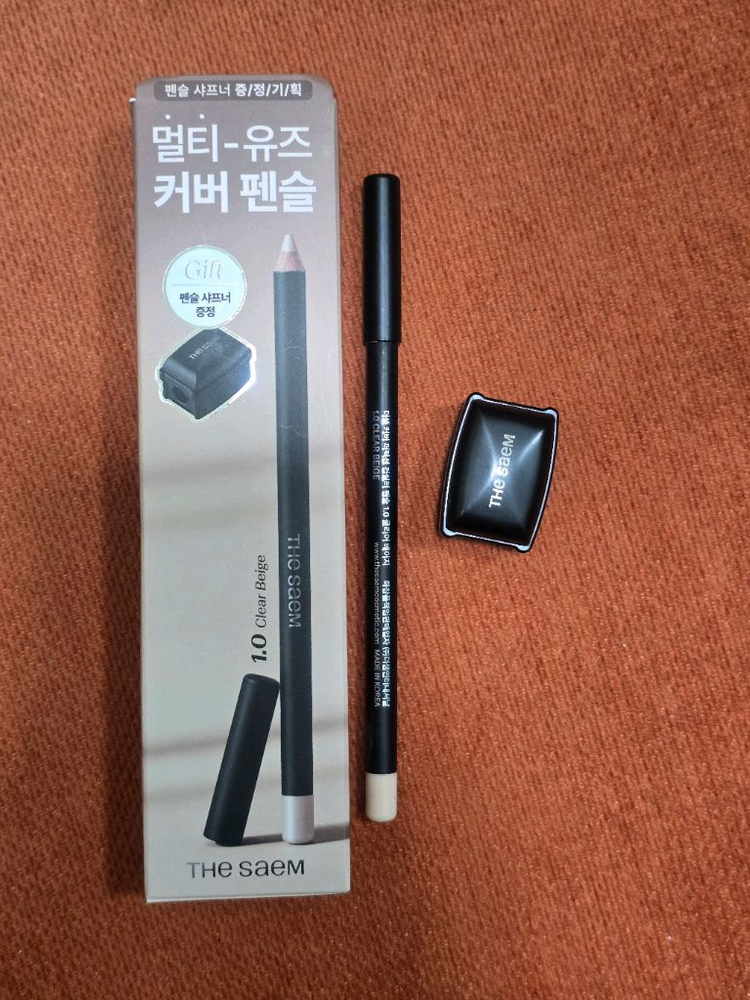 더샘 컨실러 펜슬1.0클리어베이지 + 샤프너/ 프로타주펜슬 일괄--1