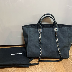 시에 캔버스 체인 쇼퍼 토트 라지