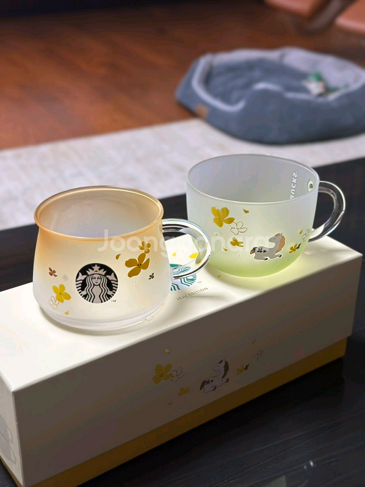 스타벅스 제주 스태킹 글라스 2P 세트--1