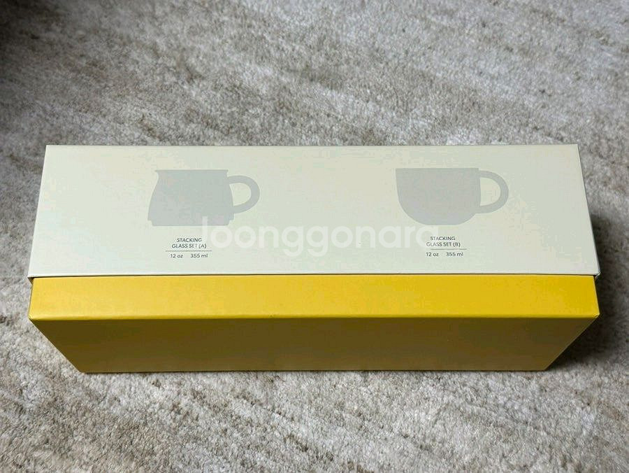 스타벅스 제주 스태킹 글라스 2P 세트--2