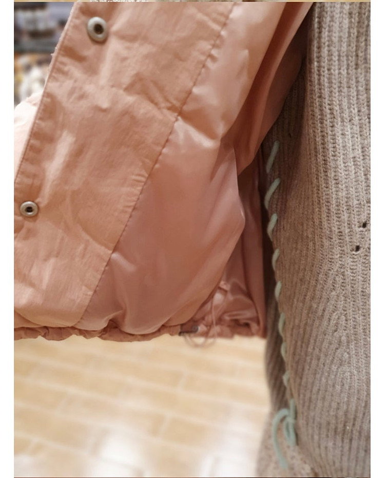 새상품 S , M 후드 숏 다운 점퍼 써스데이아일랜드 이미지