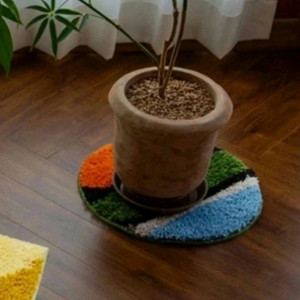 택포) 라이프앤피시스 원형 러그 GRASS