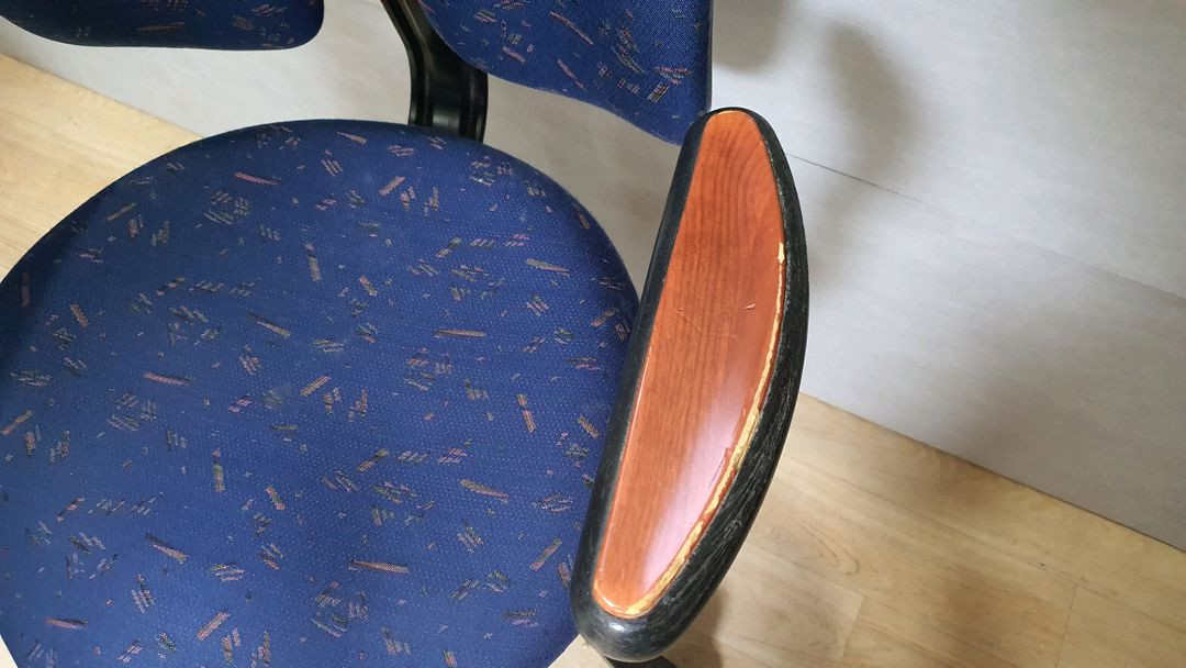 듀오백 파란색 패브릭 의자--2