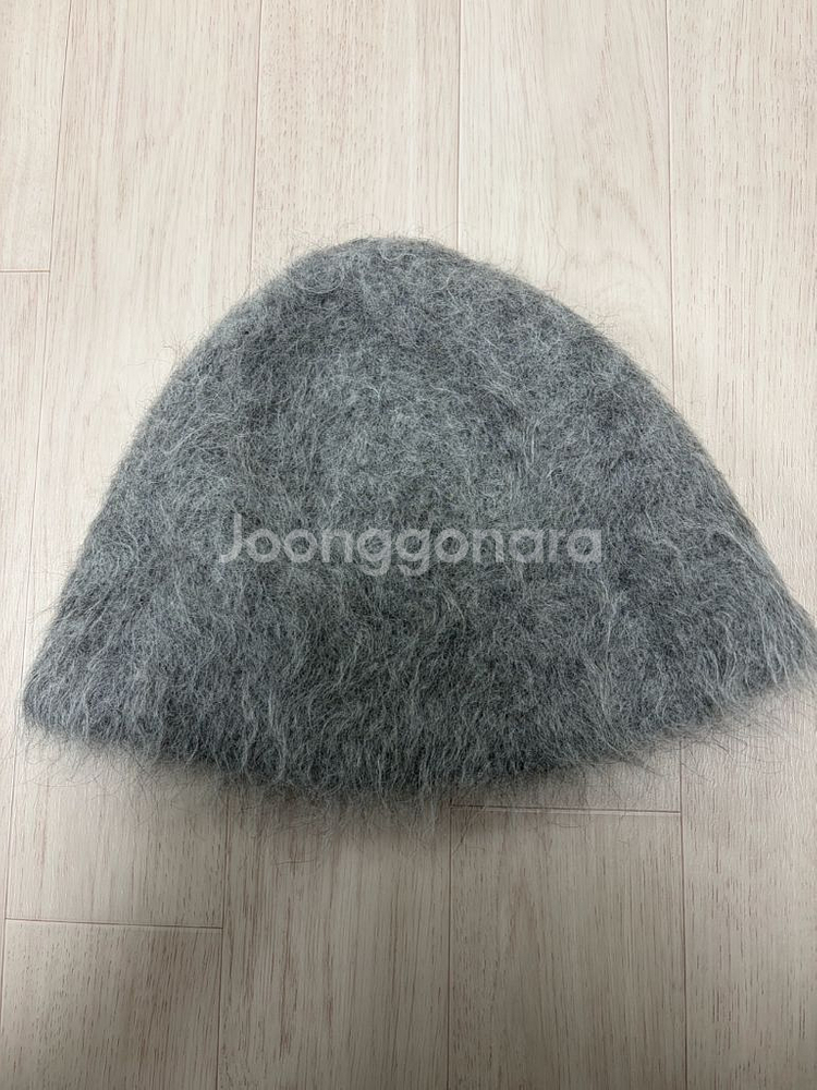 아모멘토 알파카 버킷햇 비니 그레이--1