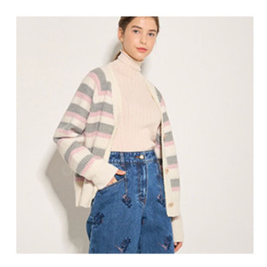 오즈세컨 울 블렌드 크리스탈 가디건