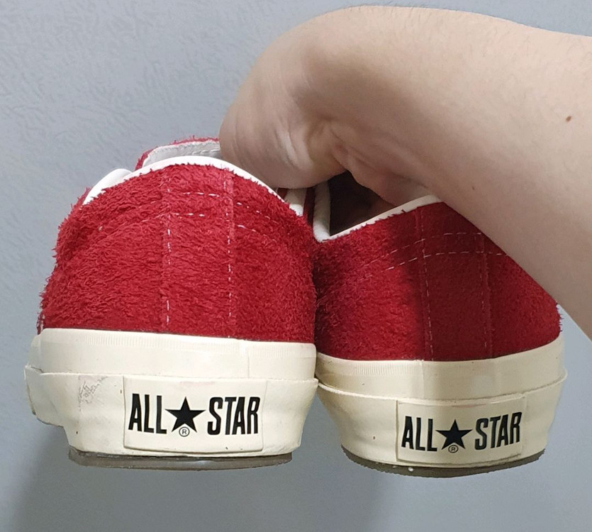 컨버스 재팬 Star & Bars 레드 스웨이드 265--3