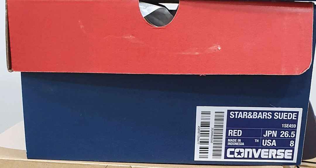 컨버스 재팬 Star & Bars 레드 스웨이드 265--5