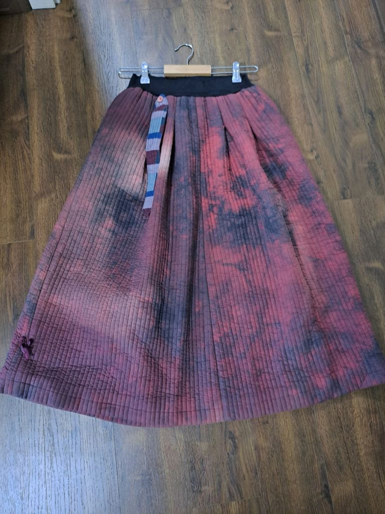 누빔 생활 한복 세트 (자켓+치마) 66사이즈--3