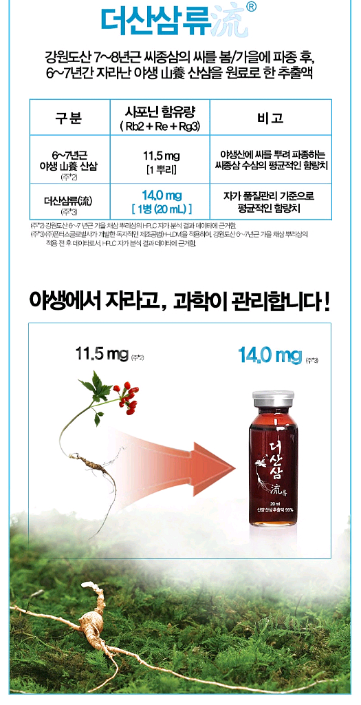 더산삼류 산양산삼추출액 가공식품600ml (20ml x30병)--2