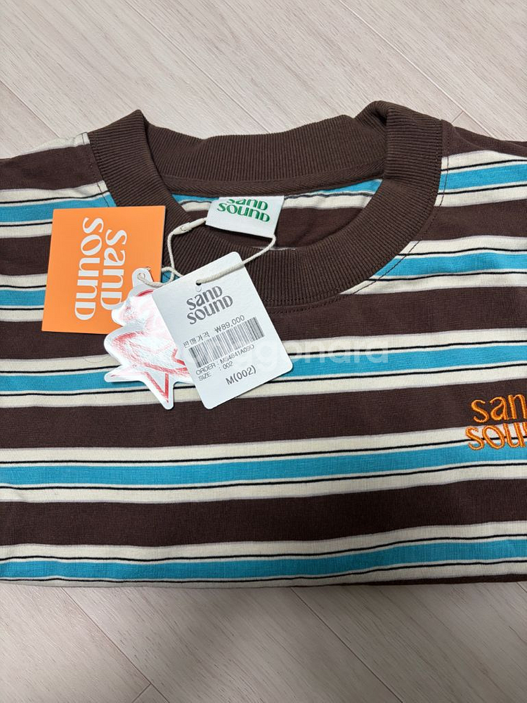 [새상품] 샌드사운드 멀티 스트라이프 롱 슬리브 티셔츠(택0)--4