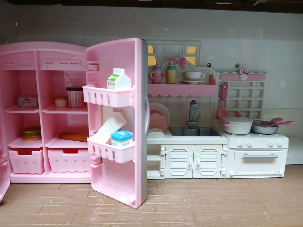 실바니안 패밀리 대형 2층 하우스 구버전 + 가구·인형 풀세트--2