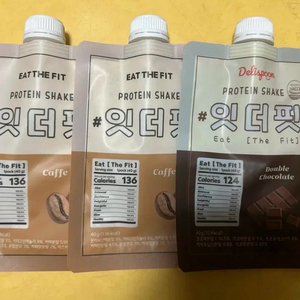 잇더핏 쉐이크 3포(카페라떼 2포+더블초코 1포)